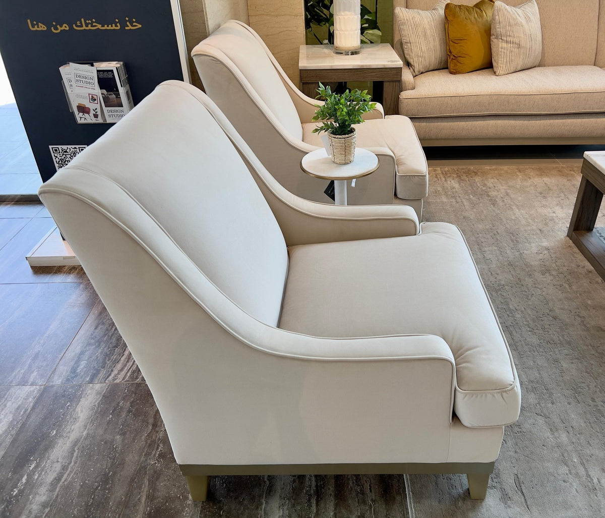 Classy By Noha Albabtain Velvet Chair Chairs| Roots Furniture