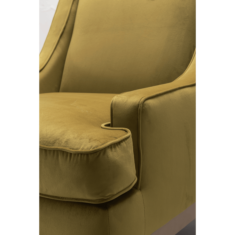 Classy By Noha Albabtain Velvet Gold Chair - Al Rugaib Furniture