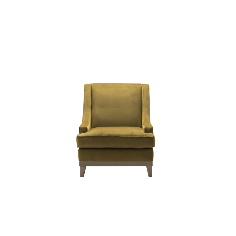 Classy By Noha Albabtain Velvet Gold Chair - Al Rugaib Furniture