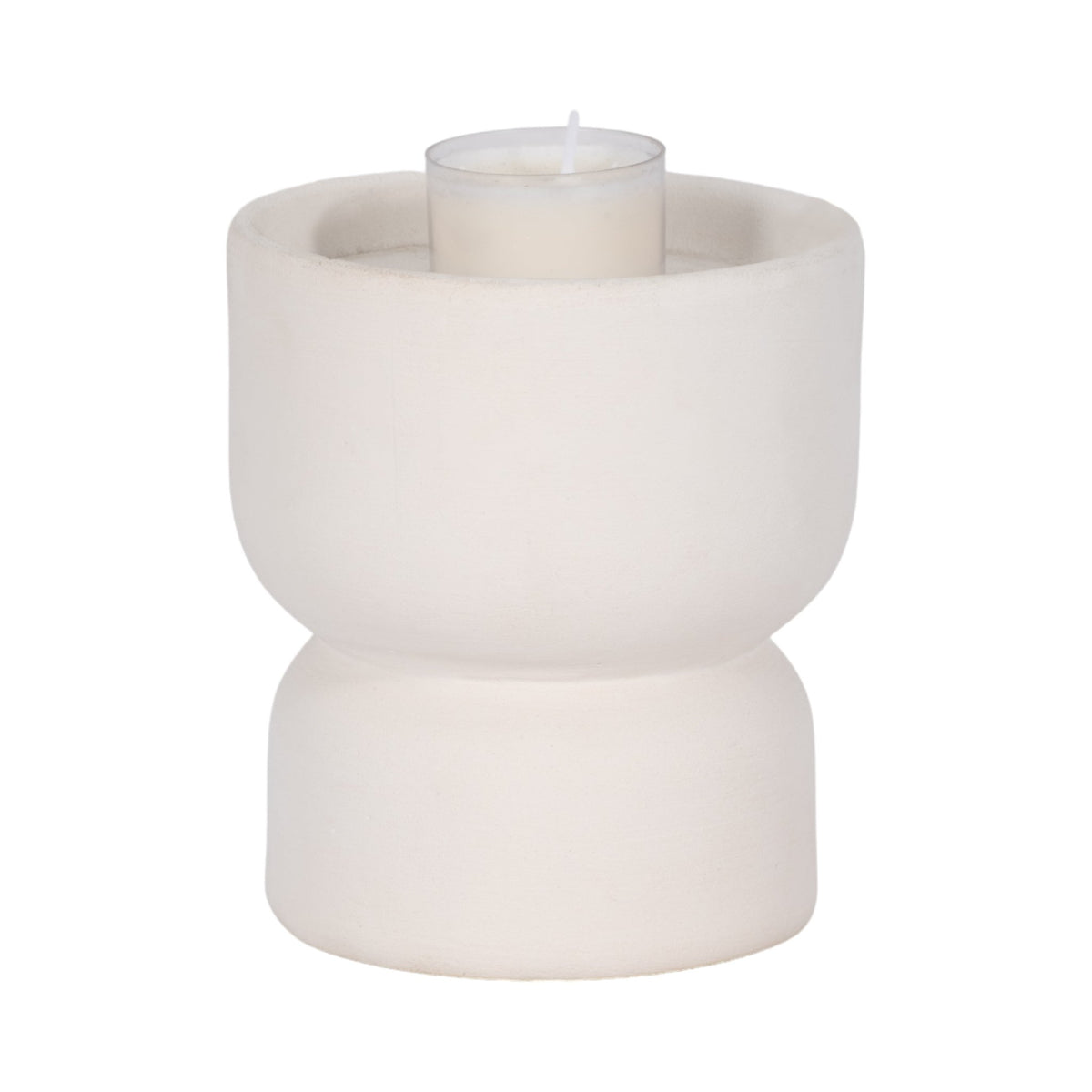 CLAY, 5" STACKED TEXTURED VASE, IVORY Vases and Jars| Sagebrook Home