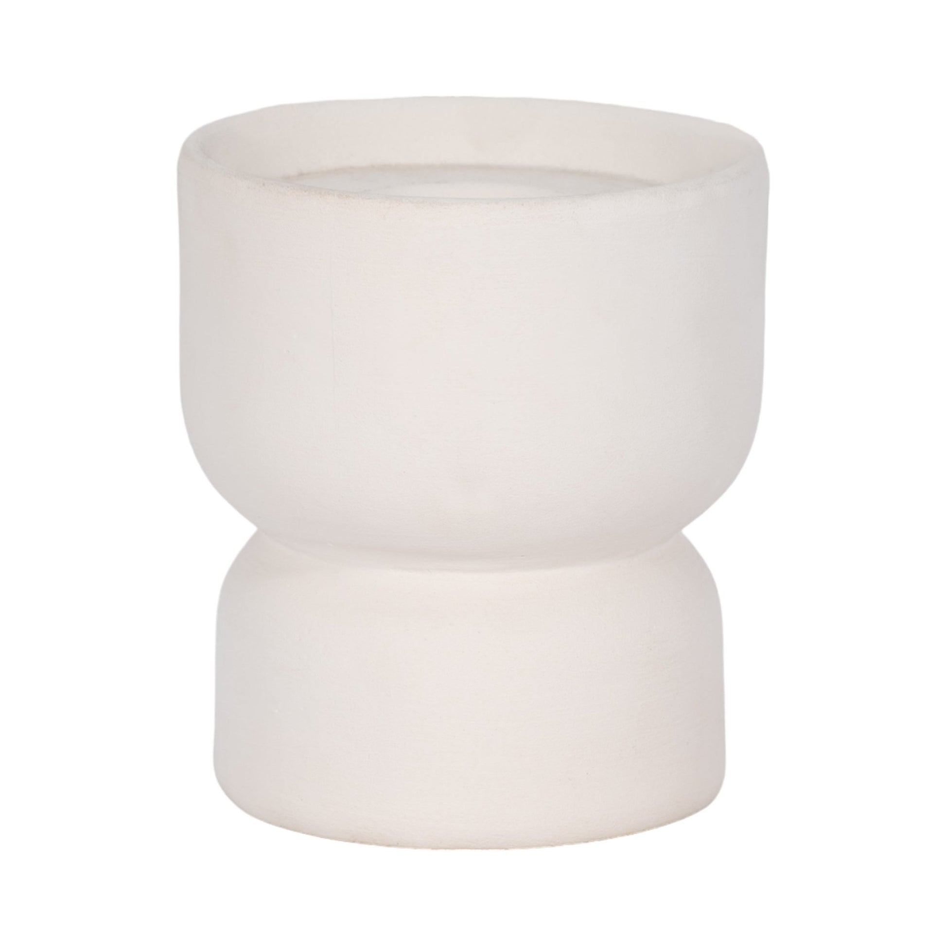 CLAY, 5" STACKED TEXTURED VASE, IVORY Vases and Jars| Sagebrook Home