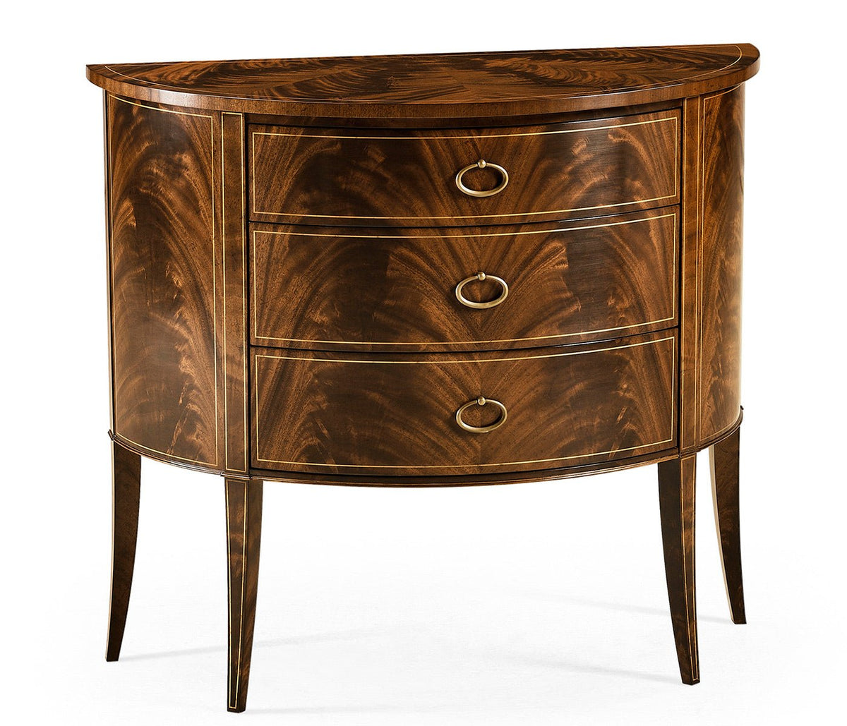 Clean & Classic Collection - Biedermeier style mahogany demilune cabinet Cabinets & Chests| Jonathan Charles