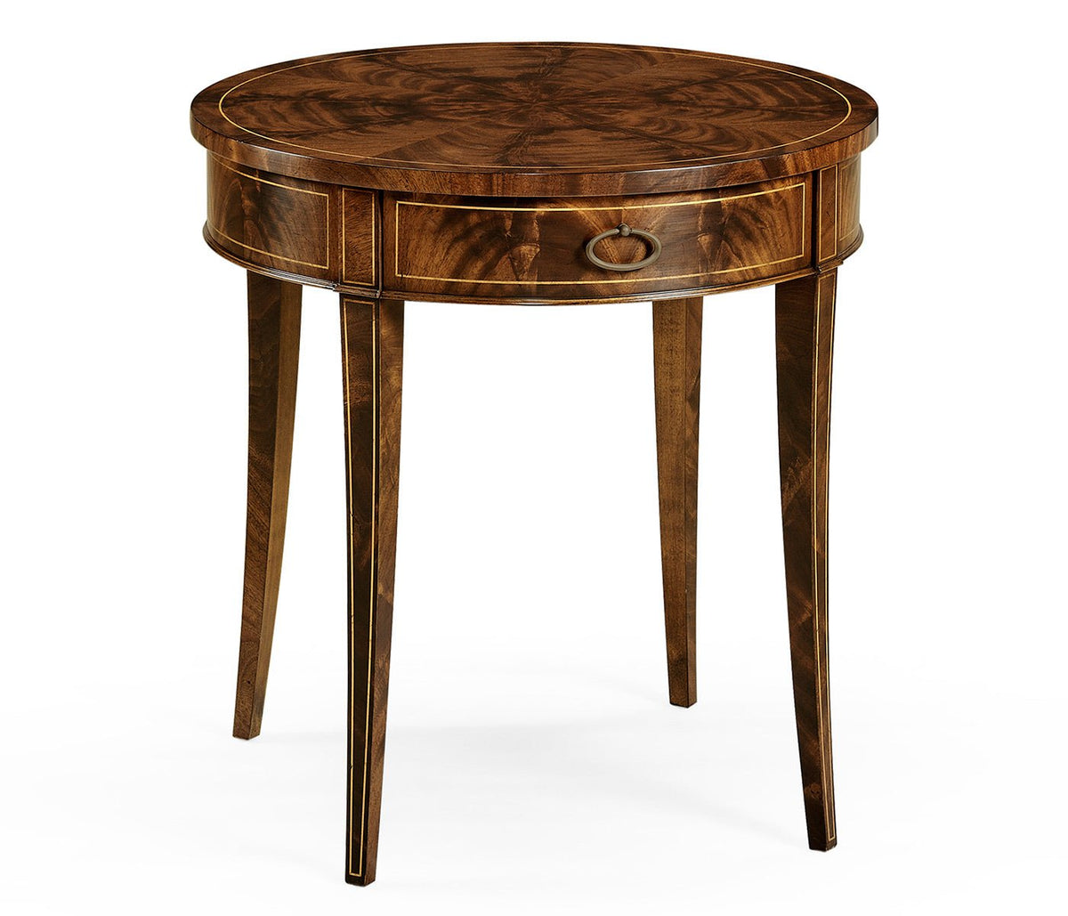 Clean & Classic Collection - Round Antique Mahogany Side Table Accent & End Tables| Jonathan Charles