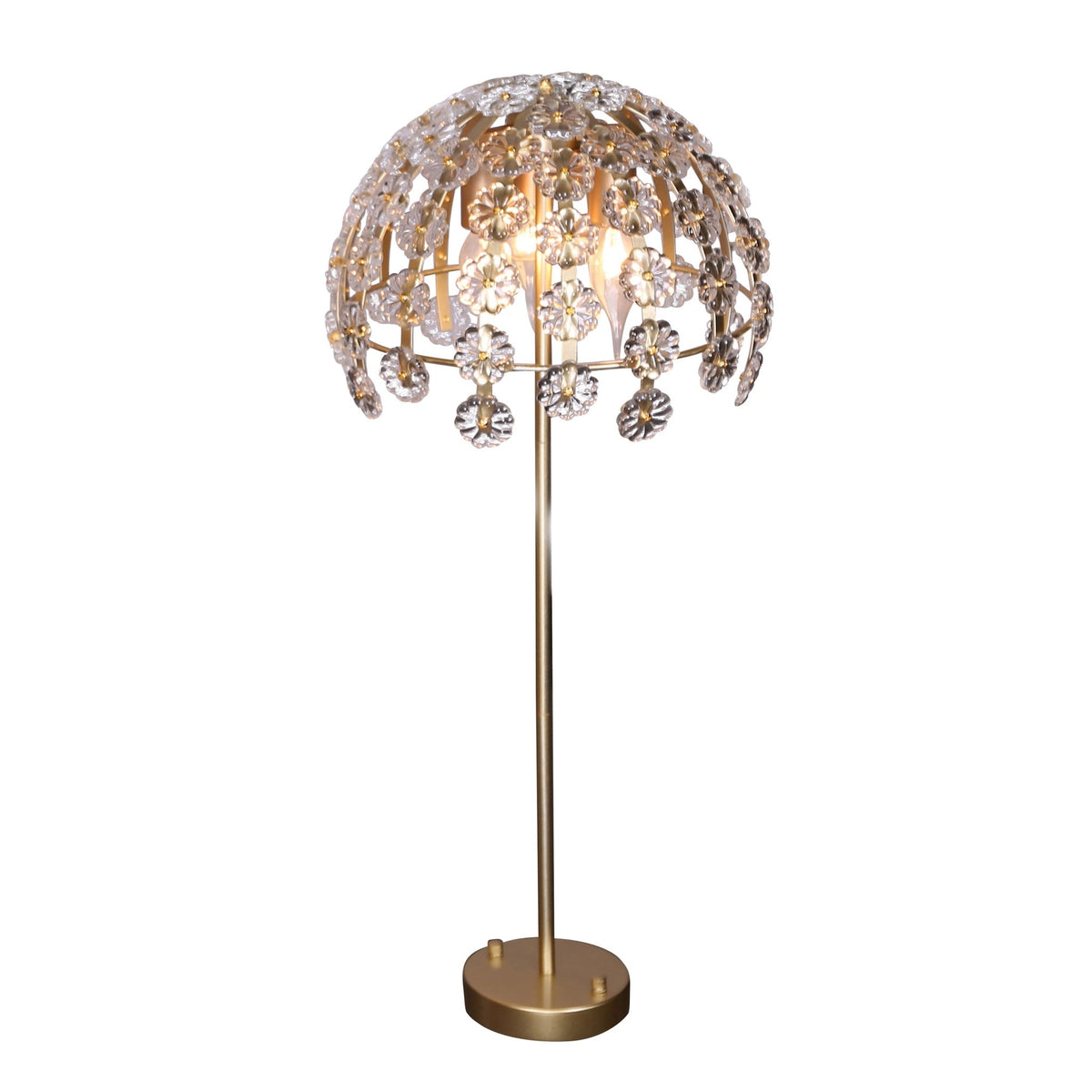 CLEAR GLASS 3 LIGHT FLOWER CHANDELIER Table Lamps| Sagebrook Home