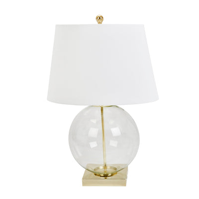 CLEAR GLASS CIRCLE TABLE LAMP27", CLEAR - Al Rugaib Furniture