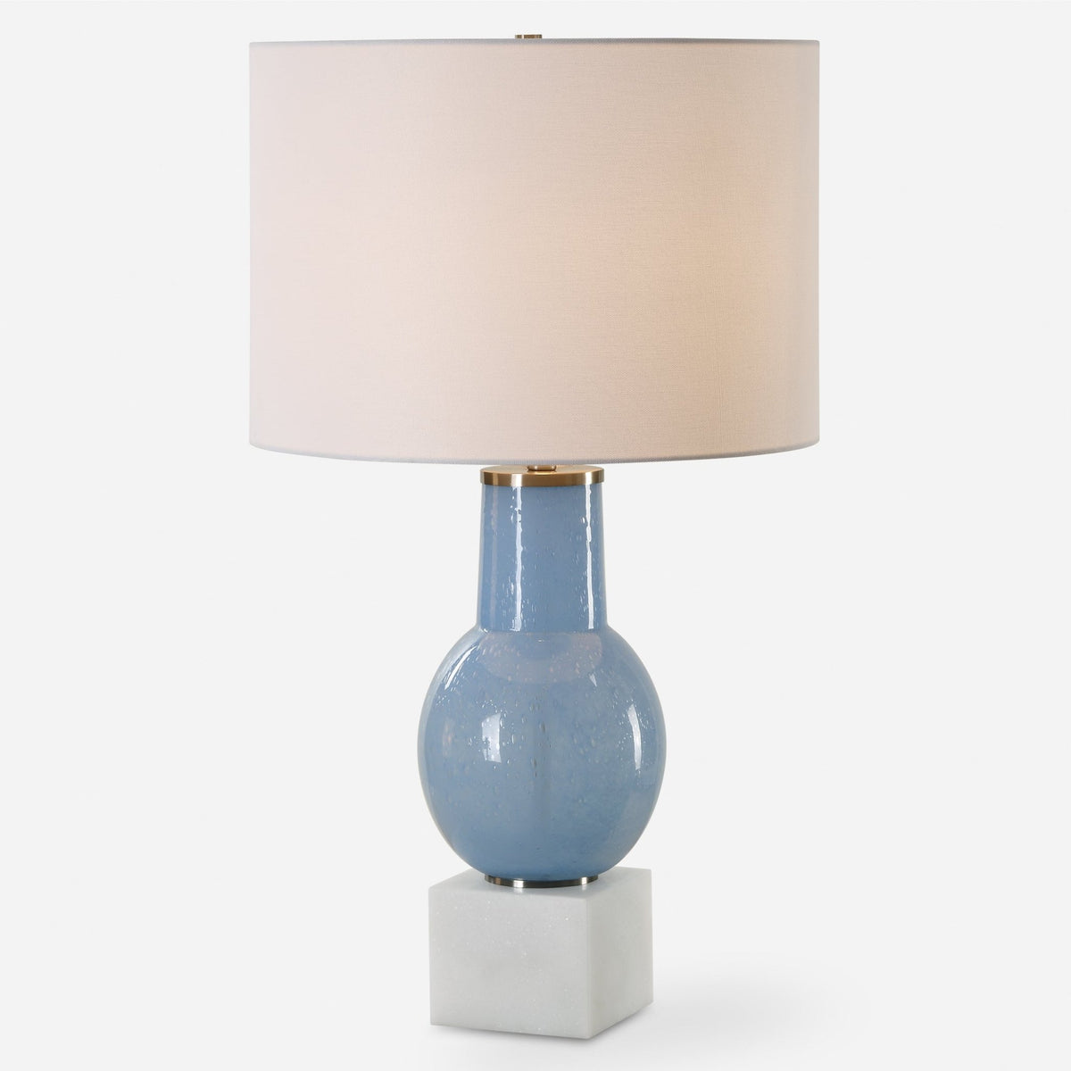 Clear Sky Blue Glass Table Lamp Table Lamps| Uttermost