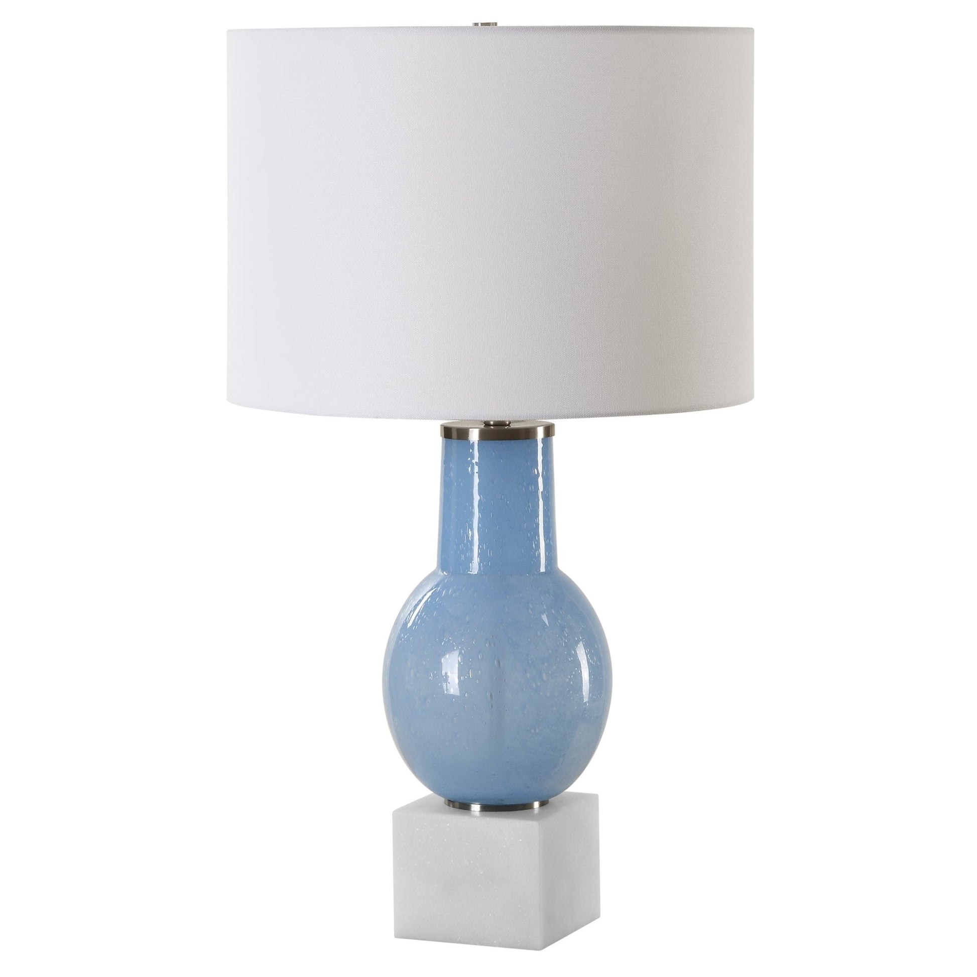 Clear Sky Blue Glass Table Lamp Table Lamps| Uttermost