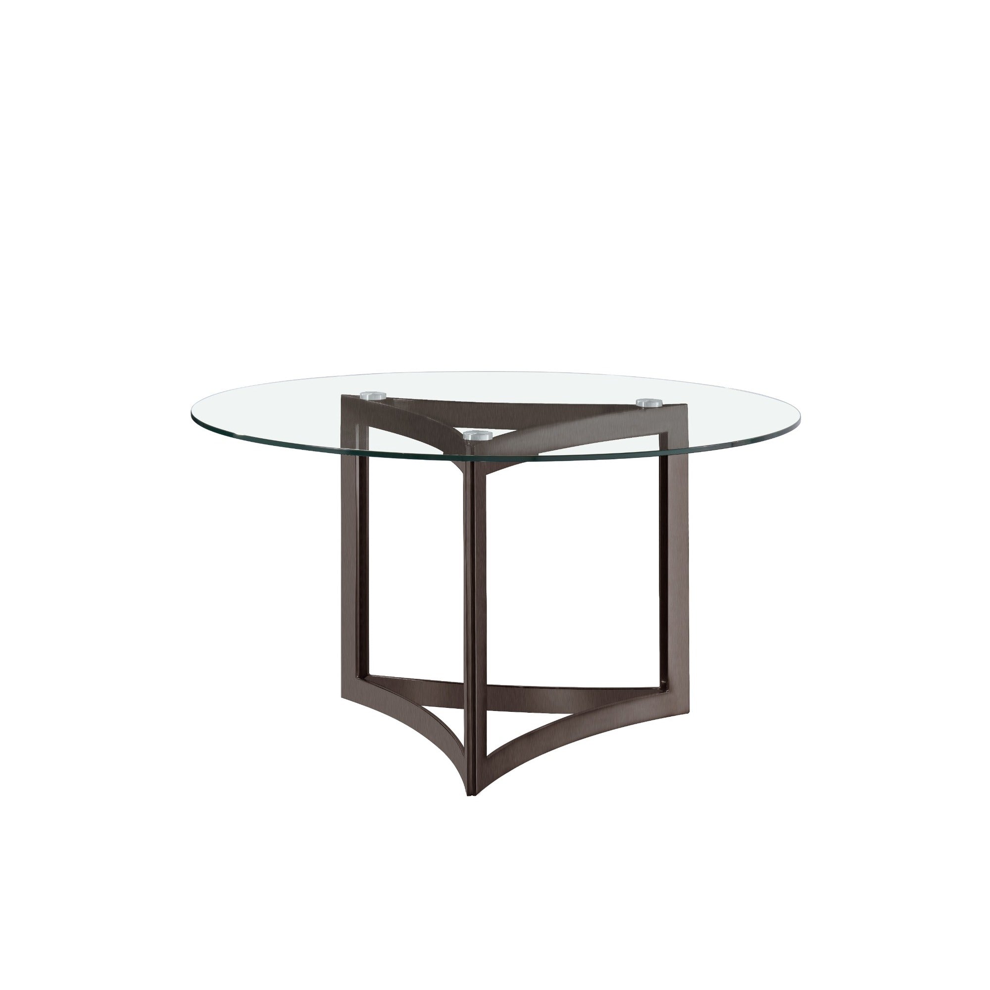 Alexa Dining Table Bronze Base and 150 CM Round Clear Glass