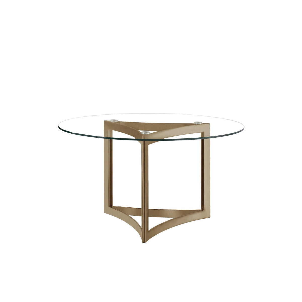 Alexa Dining Table Gold Base and 130 CM Round Clear Glass