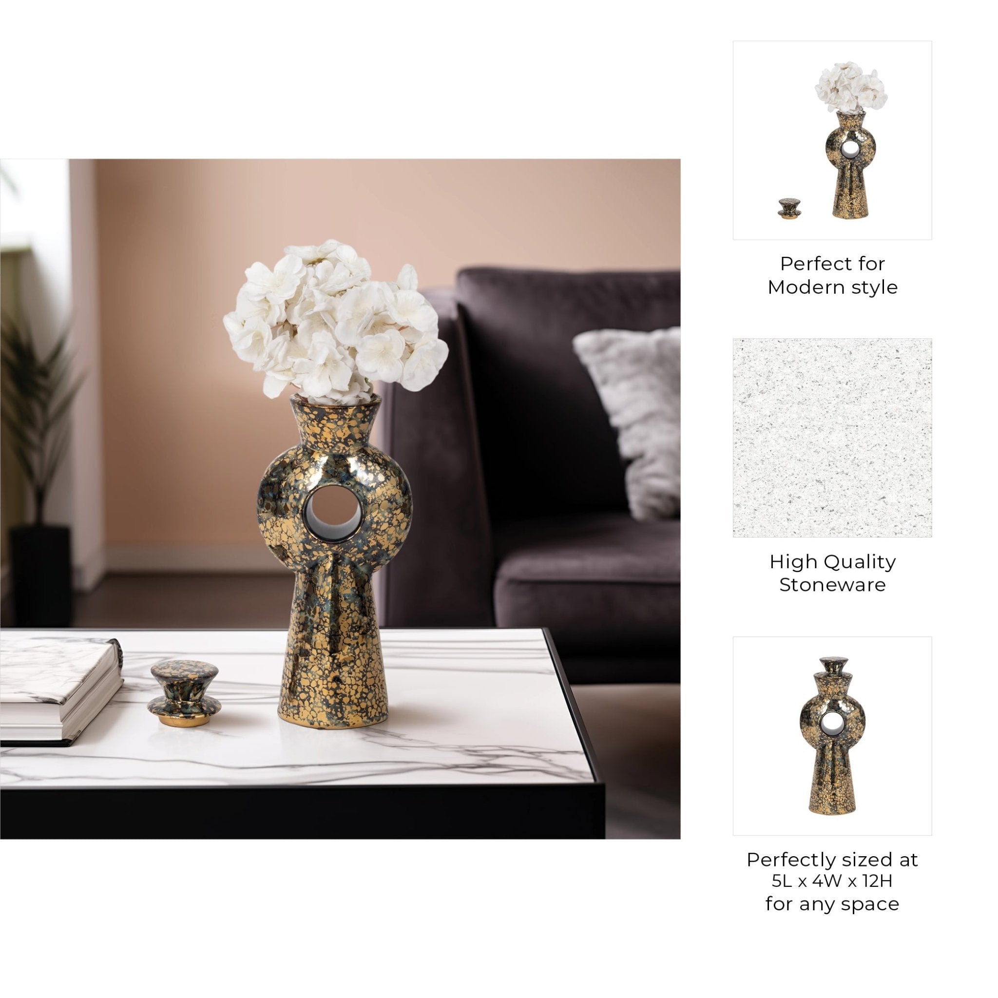 Clemes Ceramic Bottle Vases and Jars| Sagebrook Home