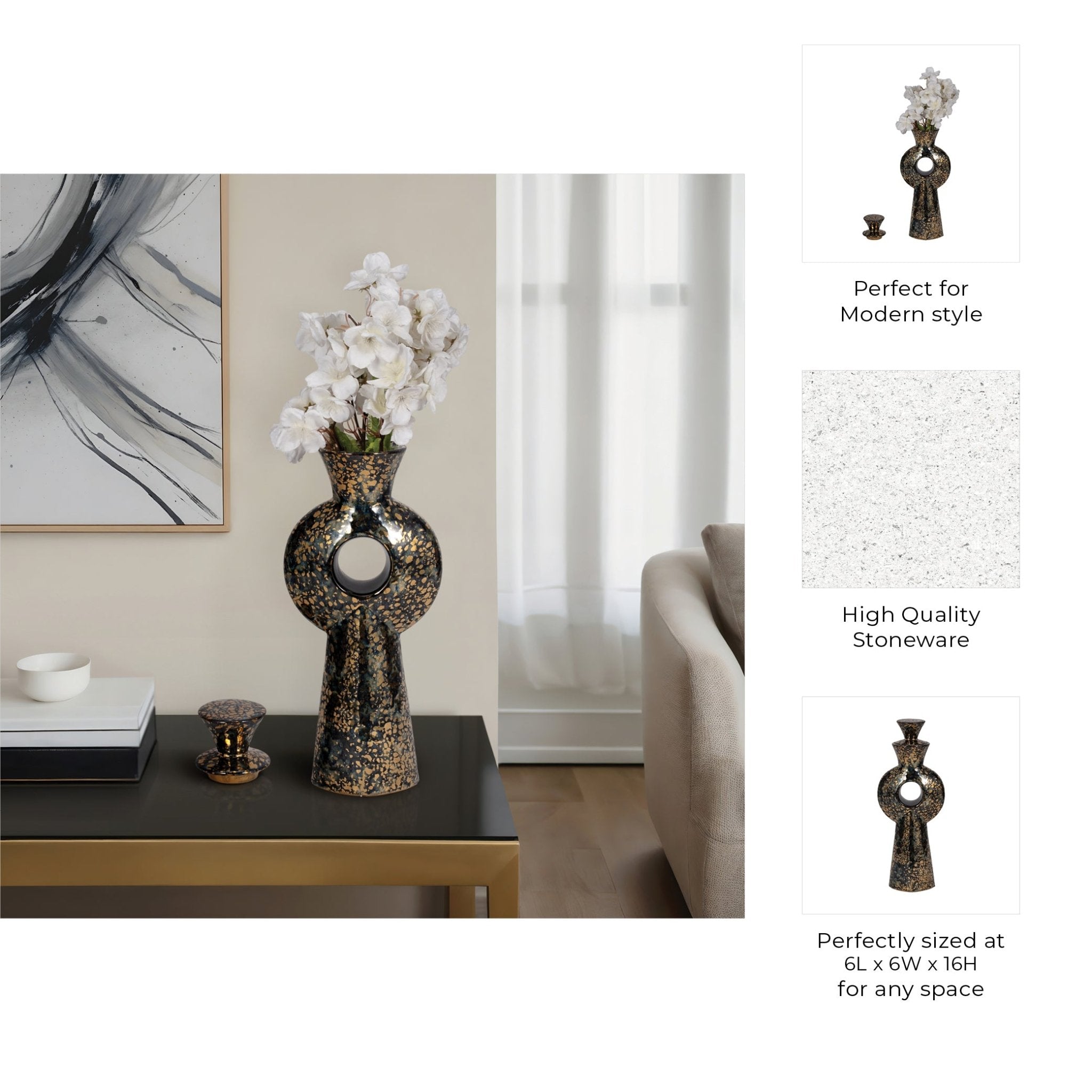 Clemes Ceramic Bottle Vases and Jars| Sagebrook Home