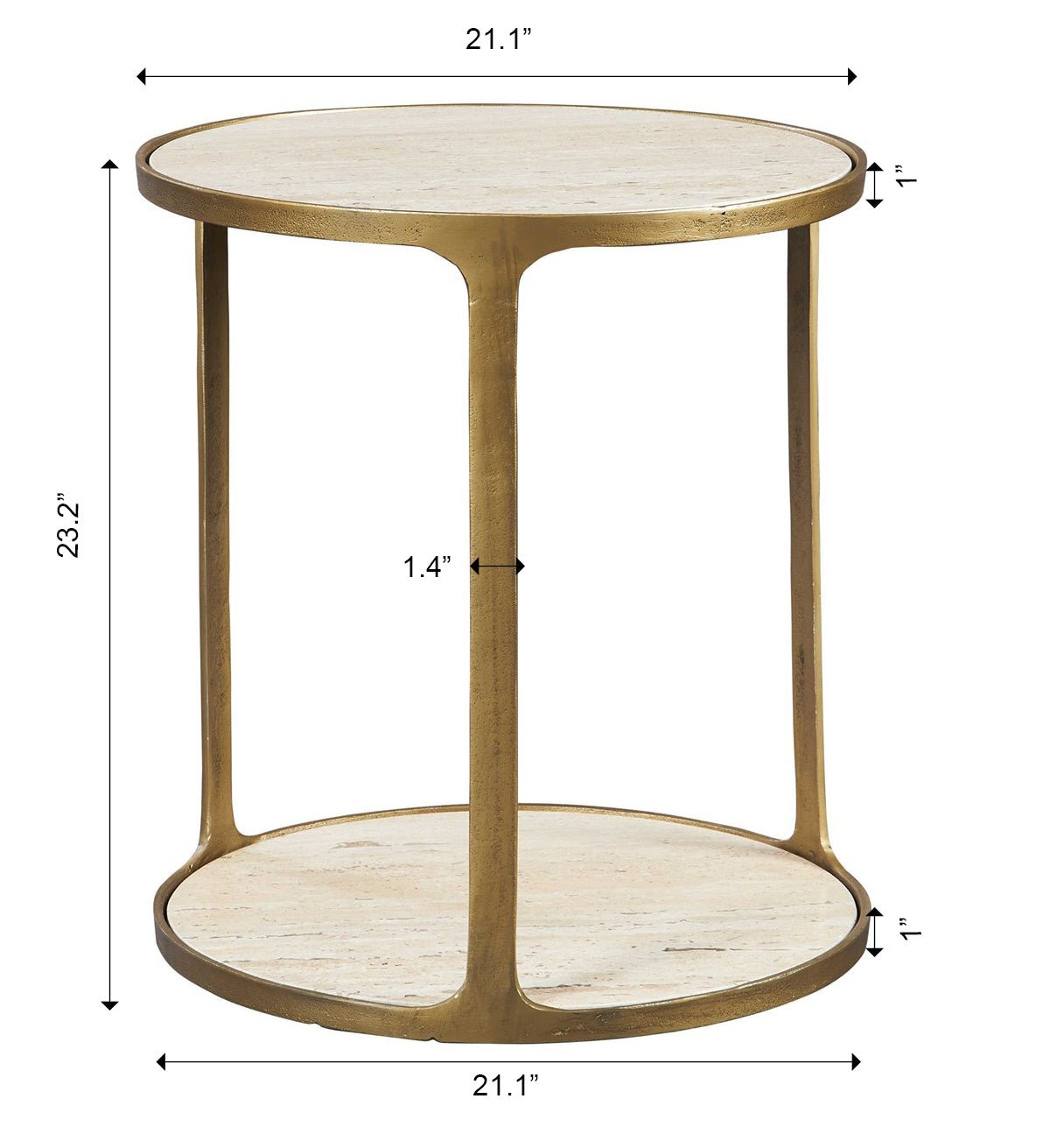 Clench Side Table, 2 Cartons Accent & End Tables| Uttermost