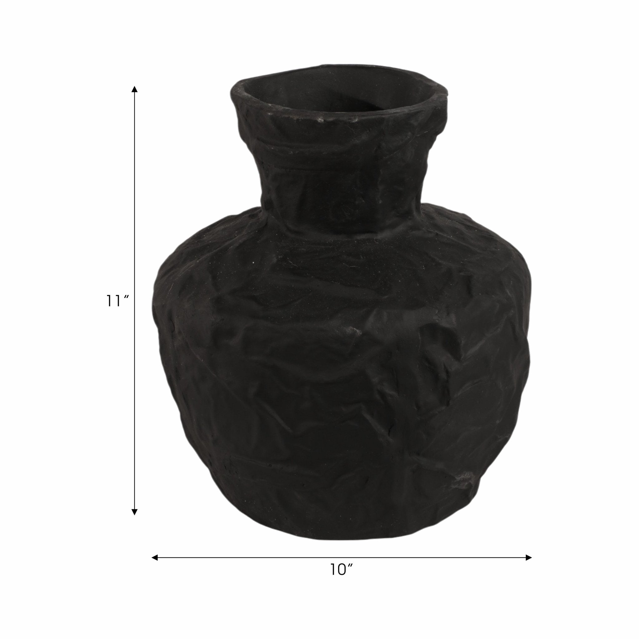 Cleo Black Ecomix Vase Vases and Jars| Sagebrook Home