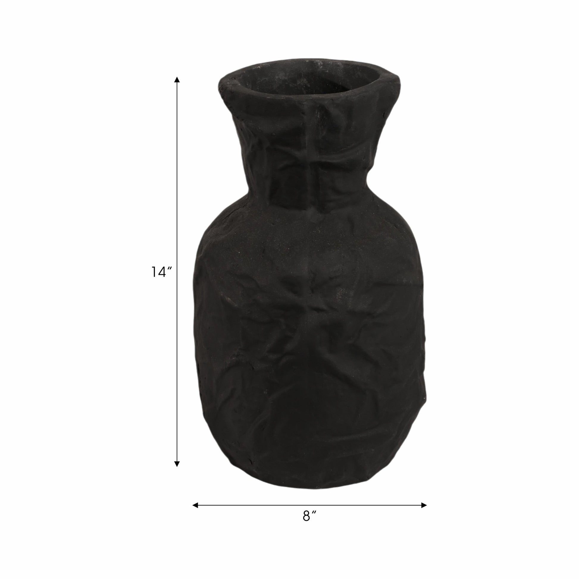 Cleo Black Ecomix Vase Vases and Jars| Sagebrook Home