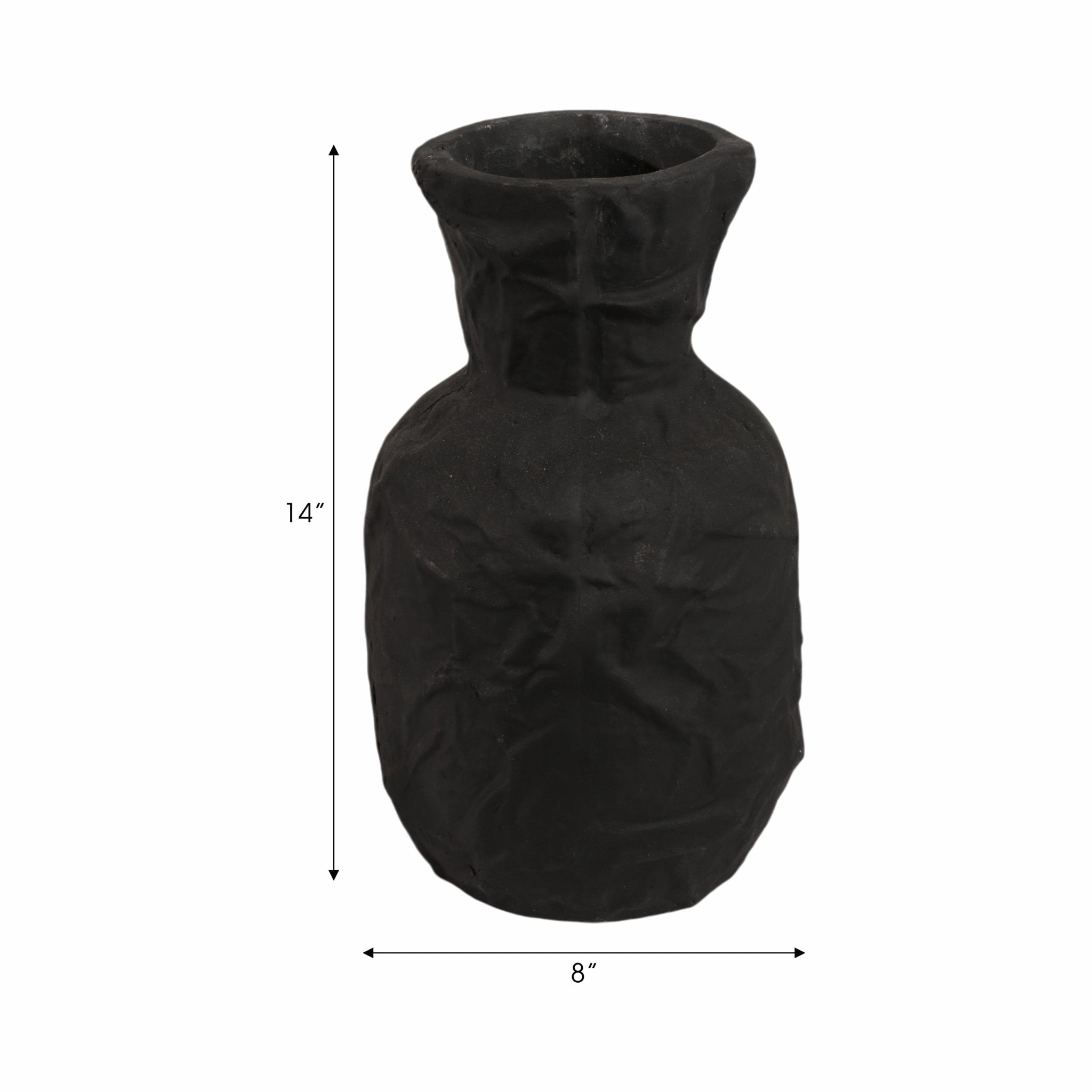 Cleo Black Ecomix Vase Vases and Jars| Sagebrook Home