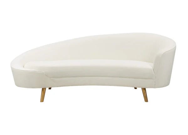 Cleopatra Cream Velvet Sofa Sofas & Loveseats| TOV