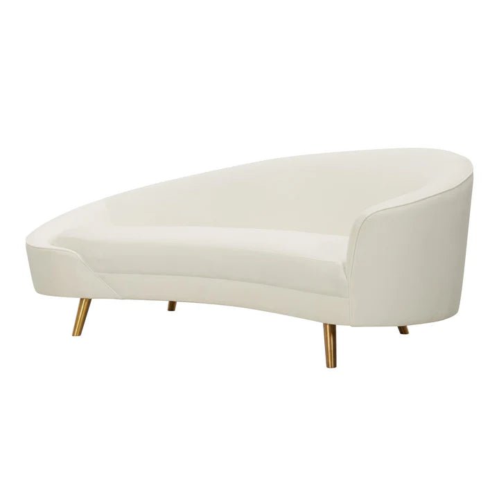 Cleopatra Cream Velvet Sofa Sofas & Loveseats| TOV