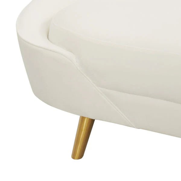 Cleopatra Cream Velvet Sofa Sofas & Loveseats| TOV