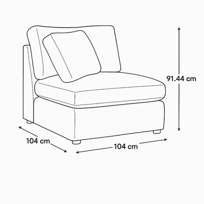 Cloud 9 Charcoal Corner With 1 Pillow - Al Rugaib Furniture