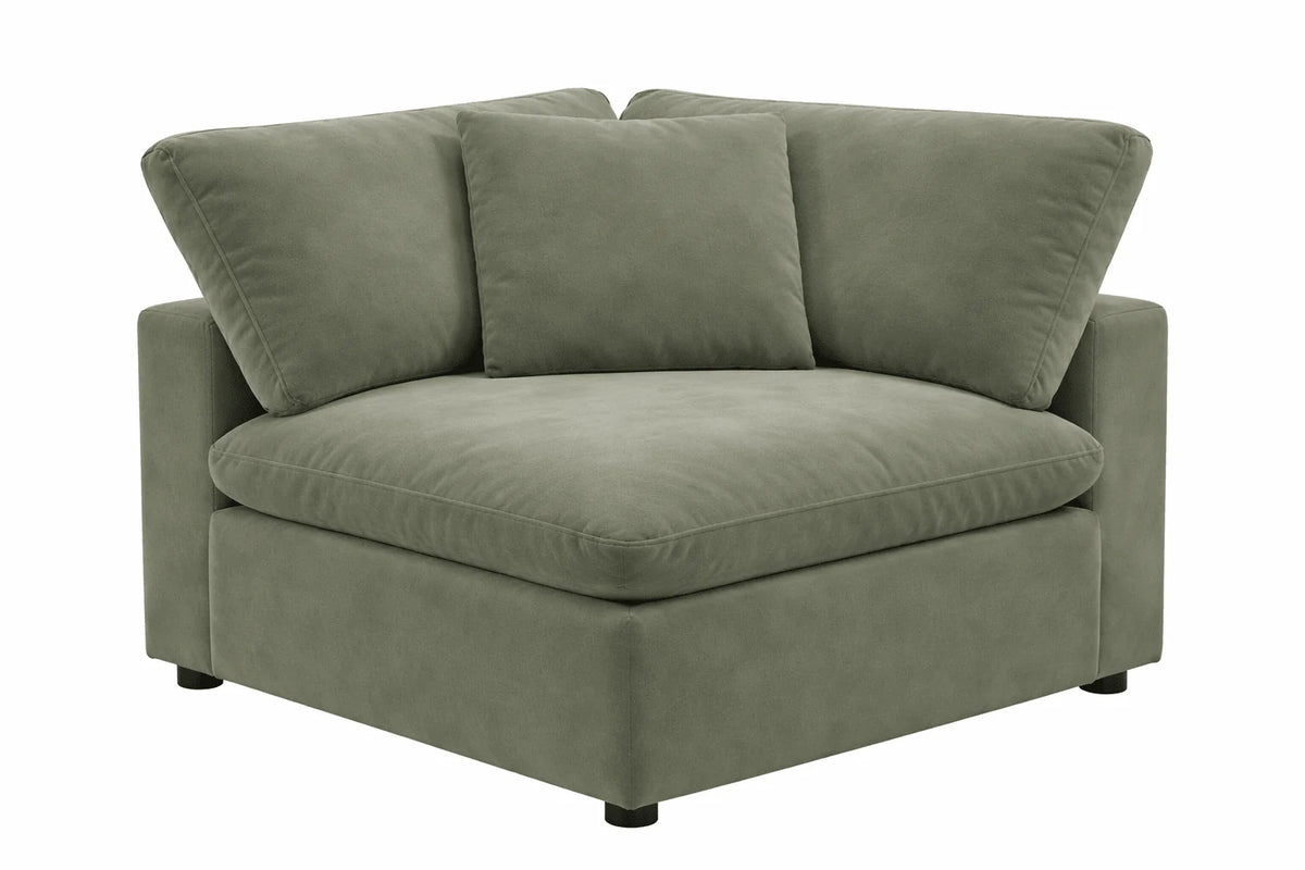 Cloud 9 Corner With 1 Pillow - Dark Sea Green