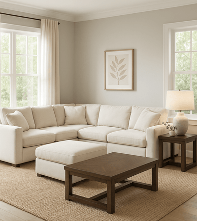 Cloud 9 Cotton Sectional with Hardy Occasional(Coffe Table1/End Table1) - Al Rugaib Furniture