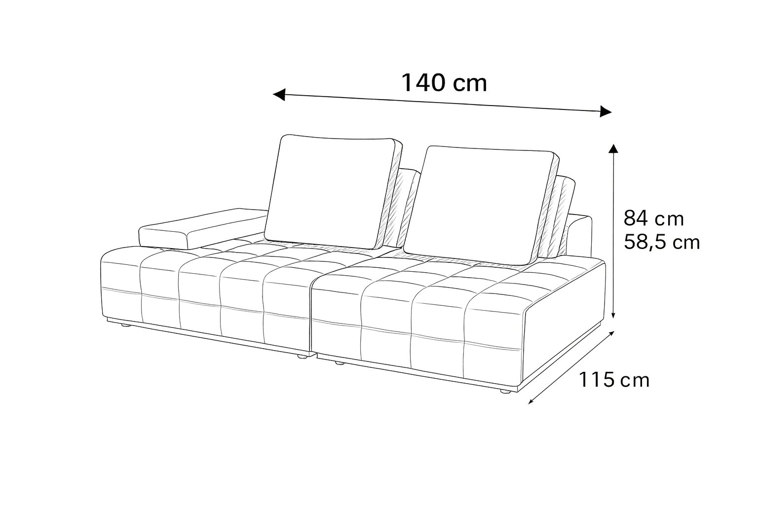 Cloud Comfort Brown 3 Seater Sofa W280 Sofas & Loveseats| Roots Furniture