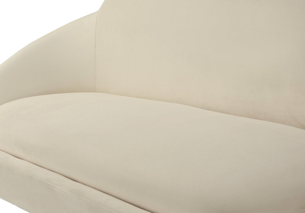 Cloud Cream Velvet Settee Sofas & Loveseats| TOV
