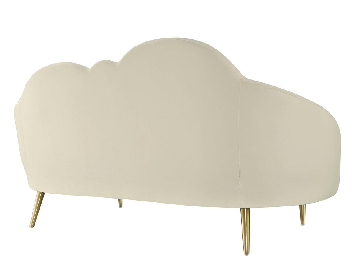 Cloud Cream Velvet Settee Sofas & Loveseats| TOV