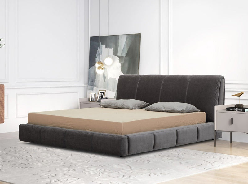 Cloud Dark King Grey Bed - Al Rugaib Furniture