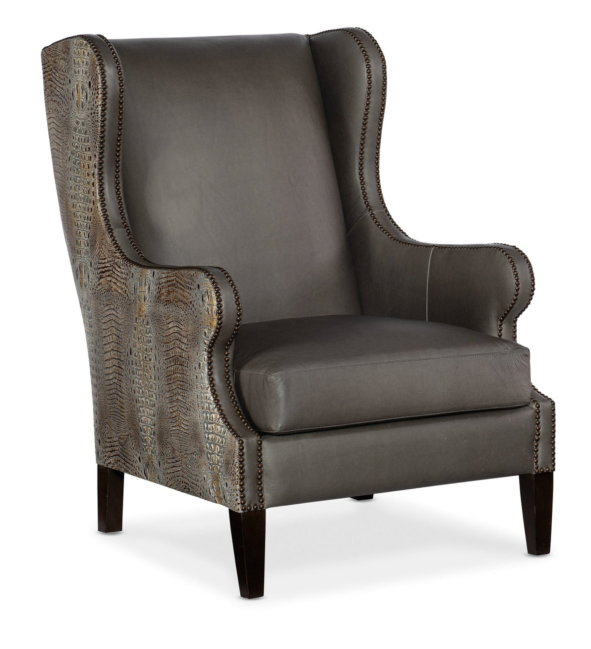Club Chair with Faux Croc Chairs| Hooker