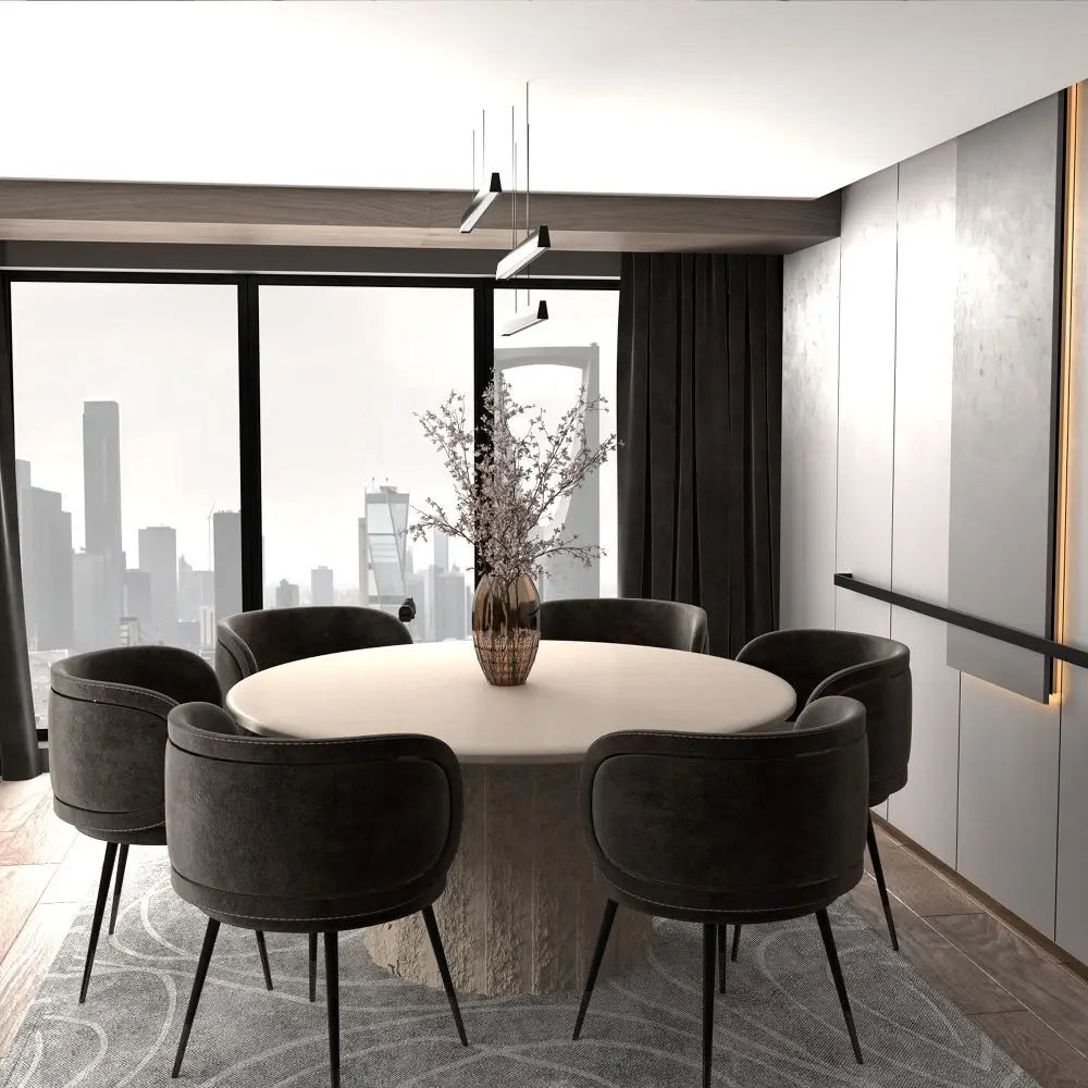Round Natural Stone Dining Table