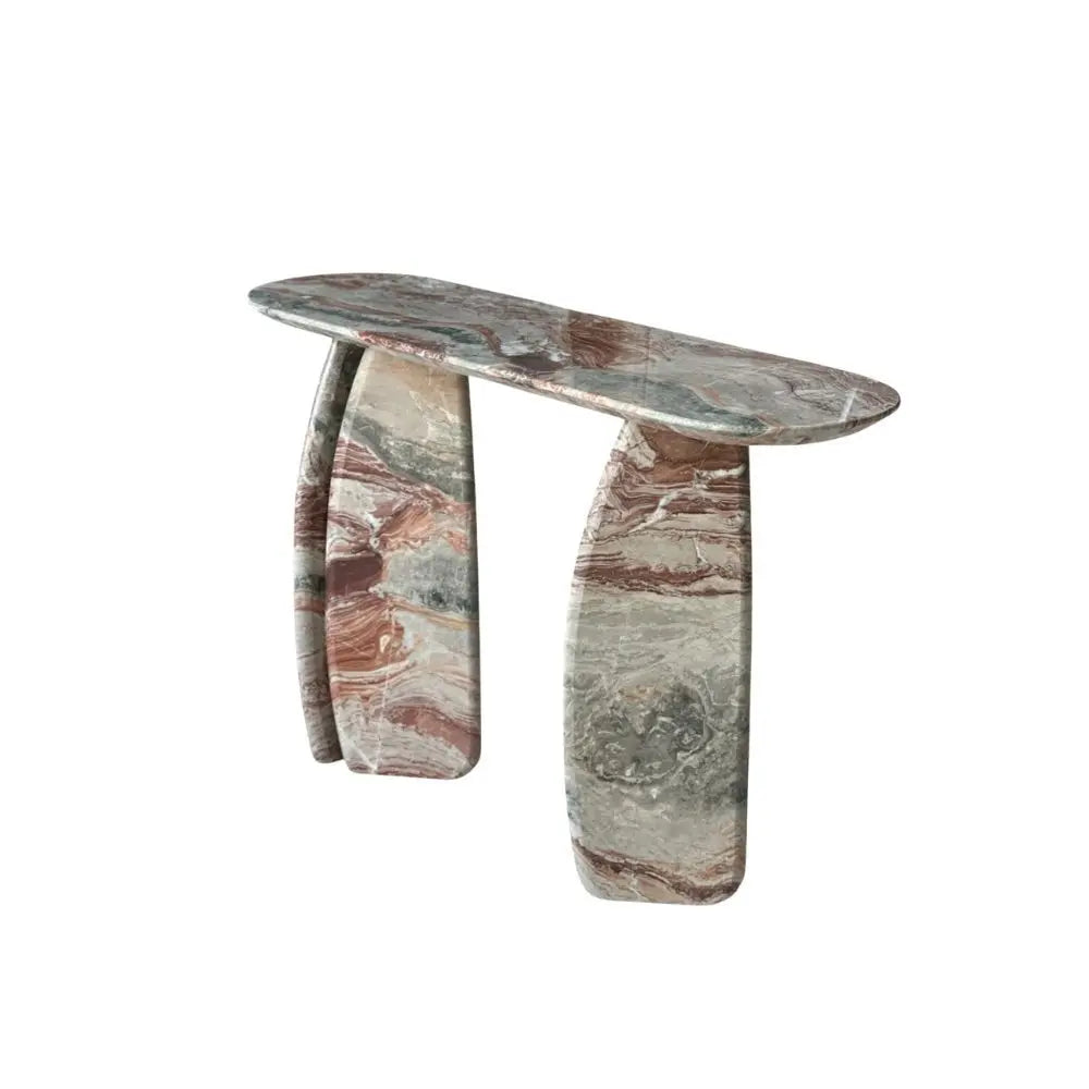 Italian Breccia Marble Console Table