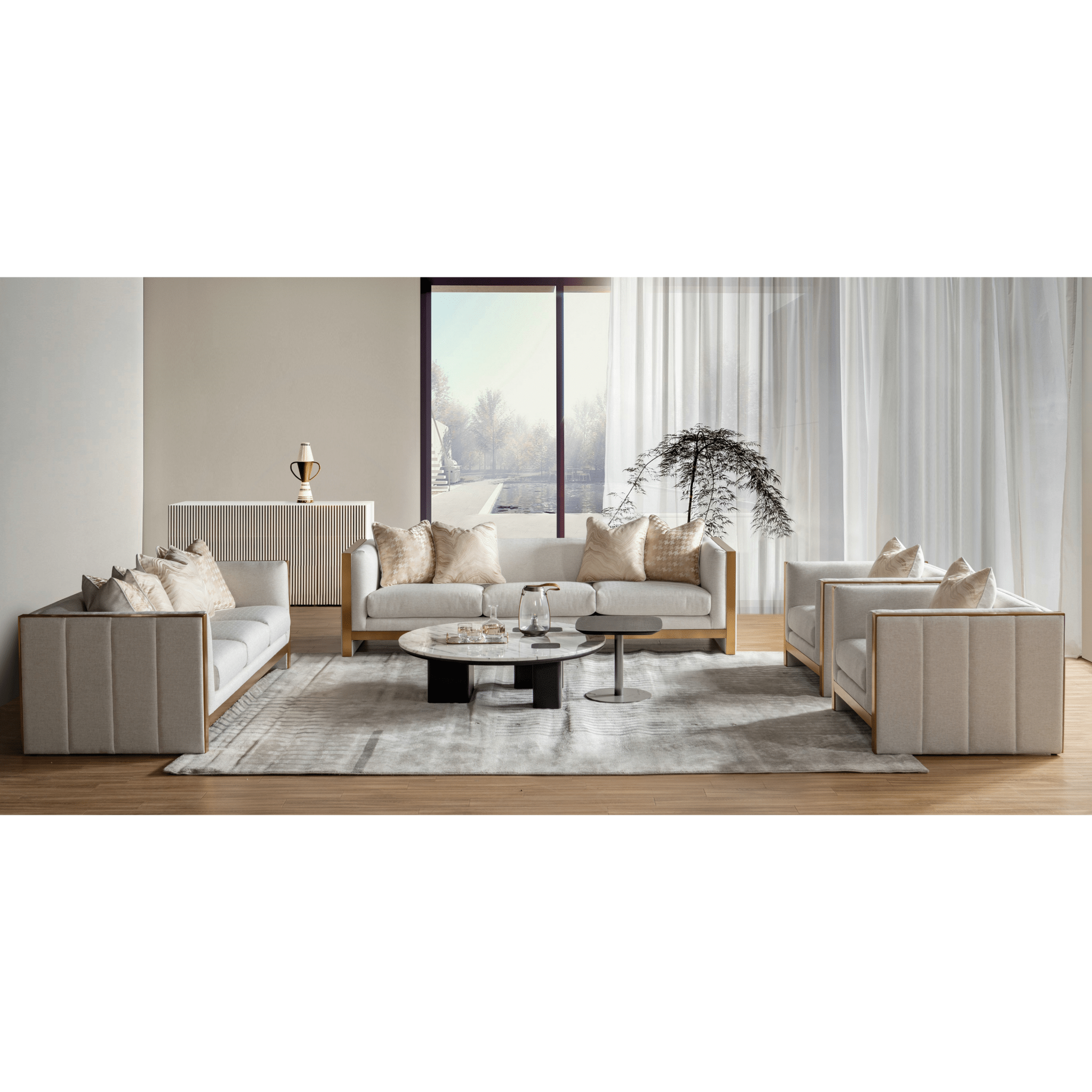 Coastal Comfort Beige 4 Seater Sofa W262 XL Sofas| Roots Furniture