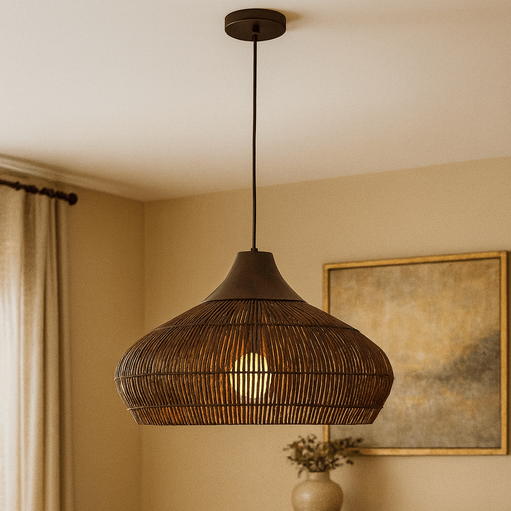 COCO-MIDRIBS WICKER PENDANTS chandeliers| Roots Furniture