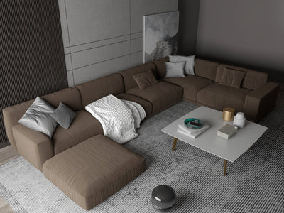 Cocoa corner sofa model "Rawa" size 260×340×165 - Al Rugaib Furniture