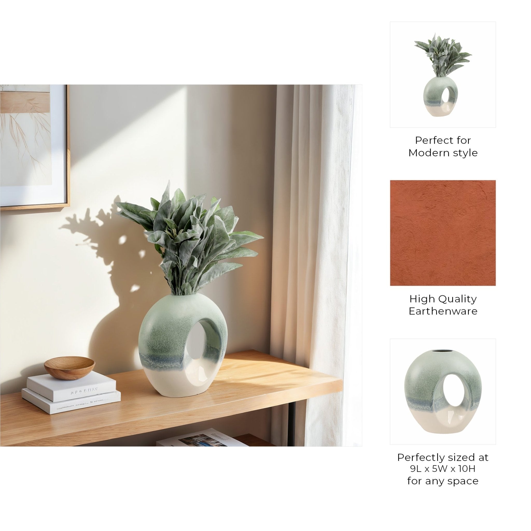 Coimbra Circle Portugal Vase Vases and Jars| Sagebrook Home