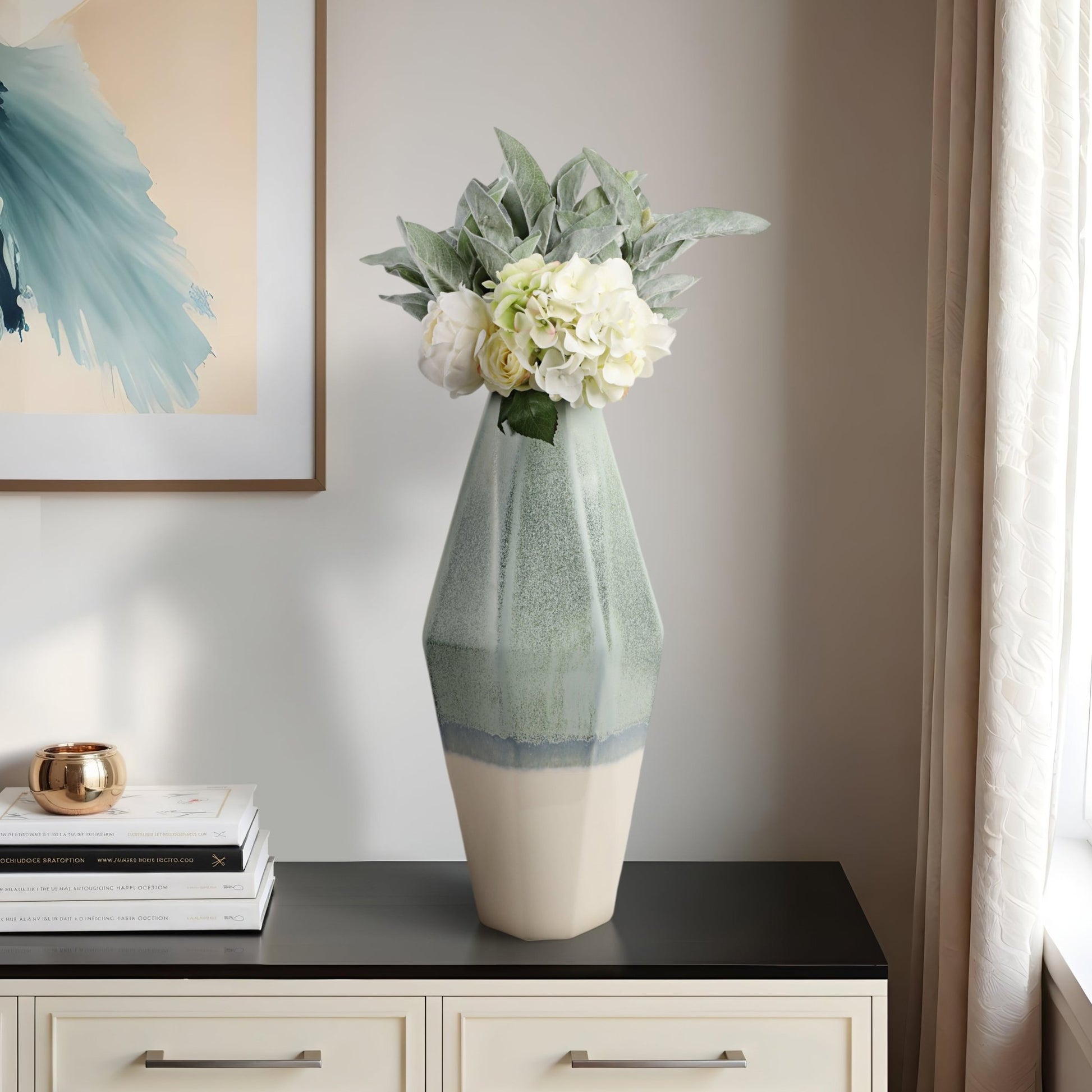 Coimbra Faceted Portugal Vase Vases and Jars| Sagebrook Home