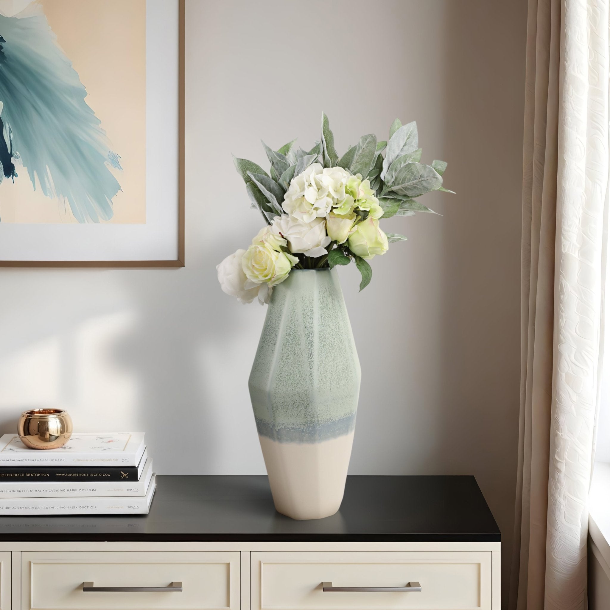 Coimbra Faceted Portugal Vase Vases and Jars| Sagebrook Home