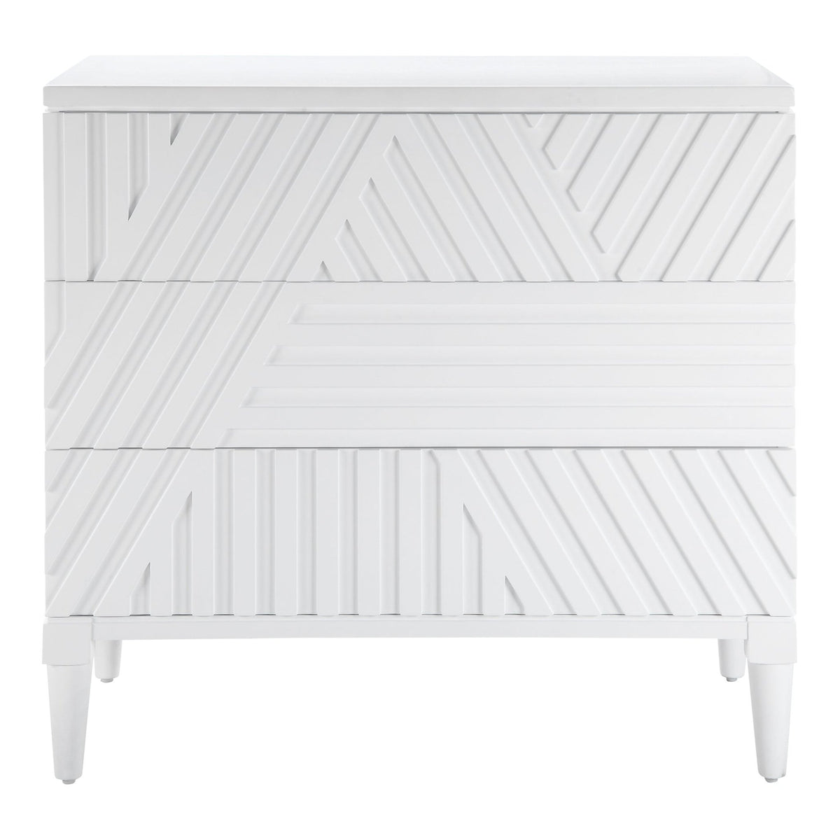Colby 3 Drawer Chest, White Cabinets & Chests| Uttermost