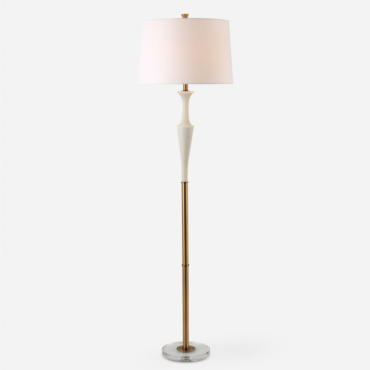 Colette White Stone Floor Lamp Floor lamps| Uttermost