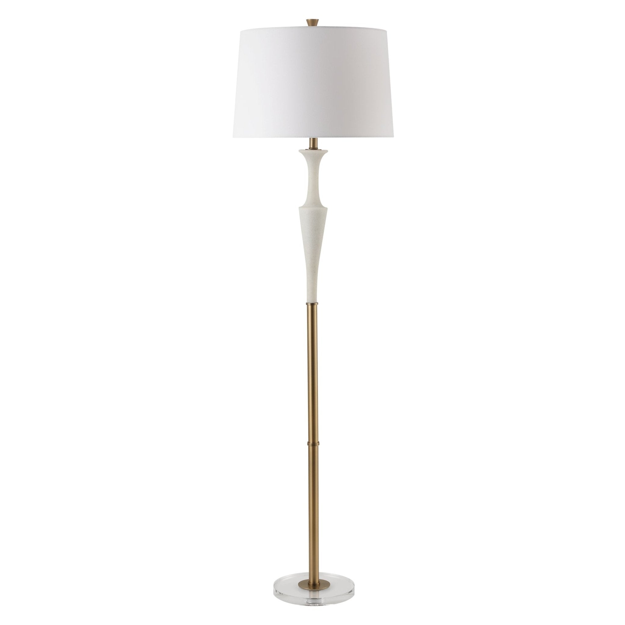 Colette White Stone Floor Lamp Floor lamps| Uttermost