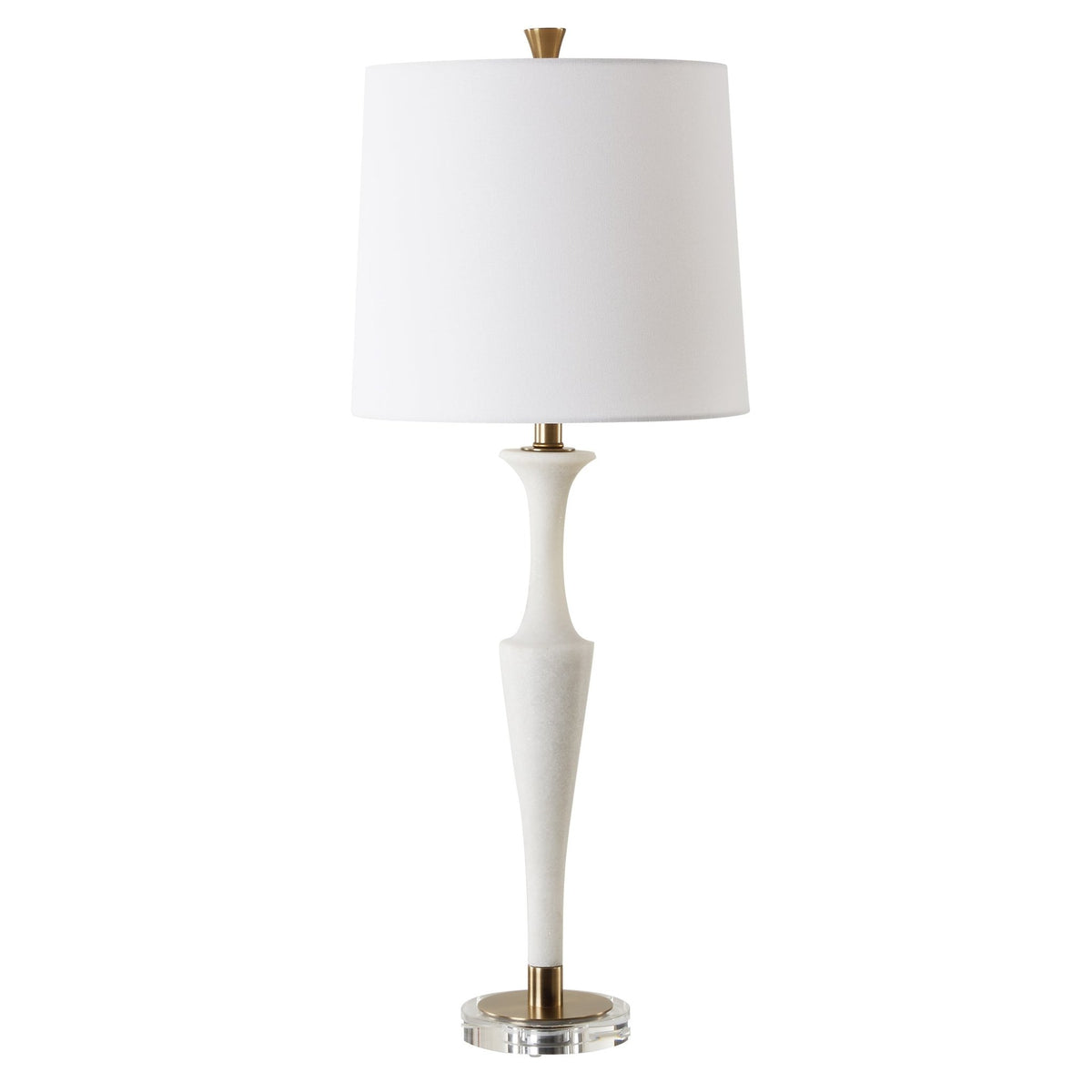 Colette White Stone Table Lamp Table Lamps| Uttermost