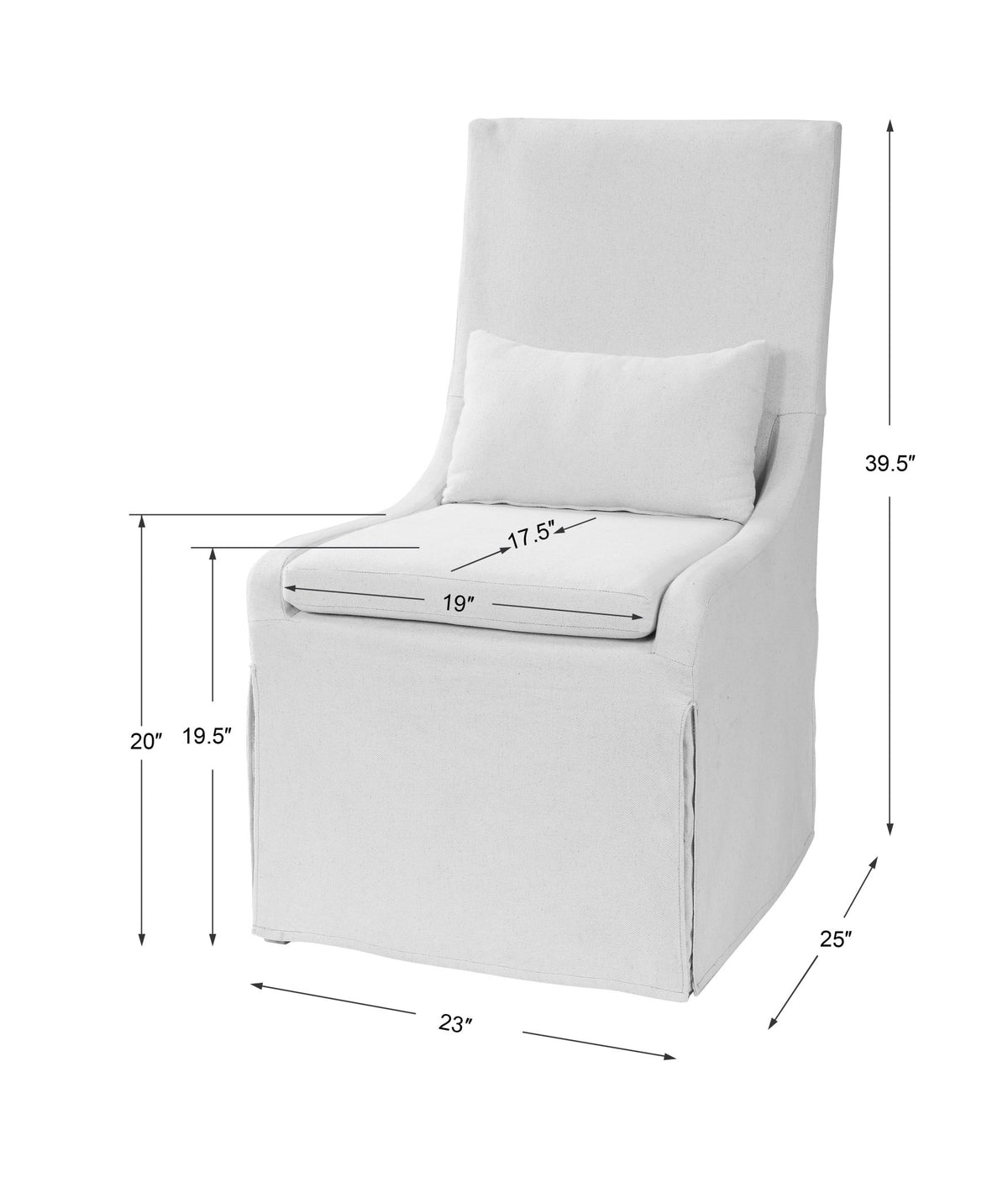 Coley Armless Chair Chairs| Uttermost