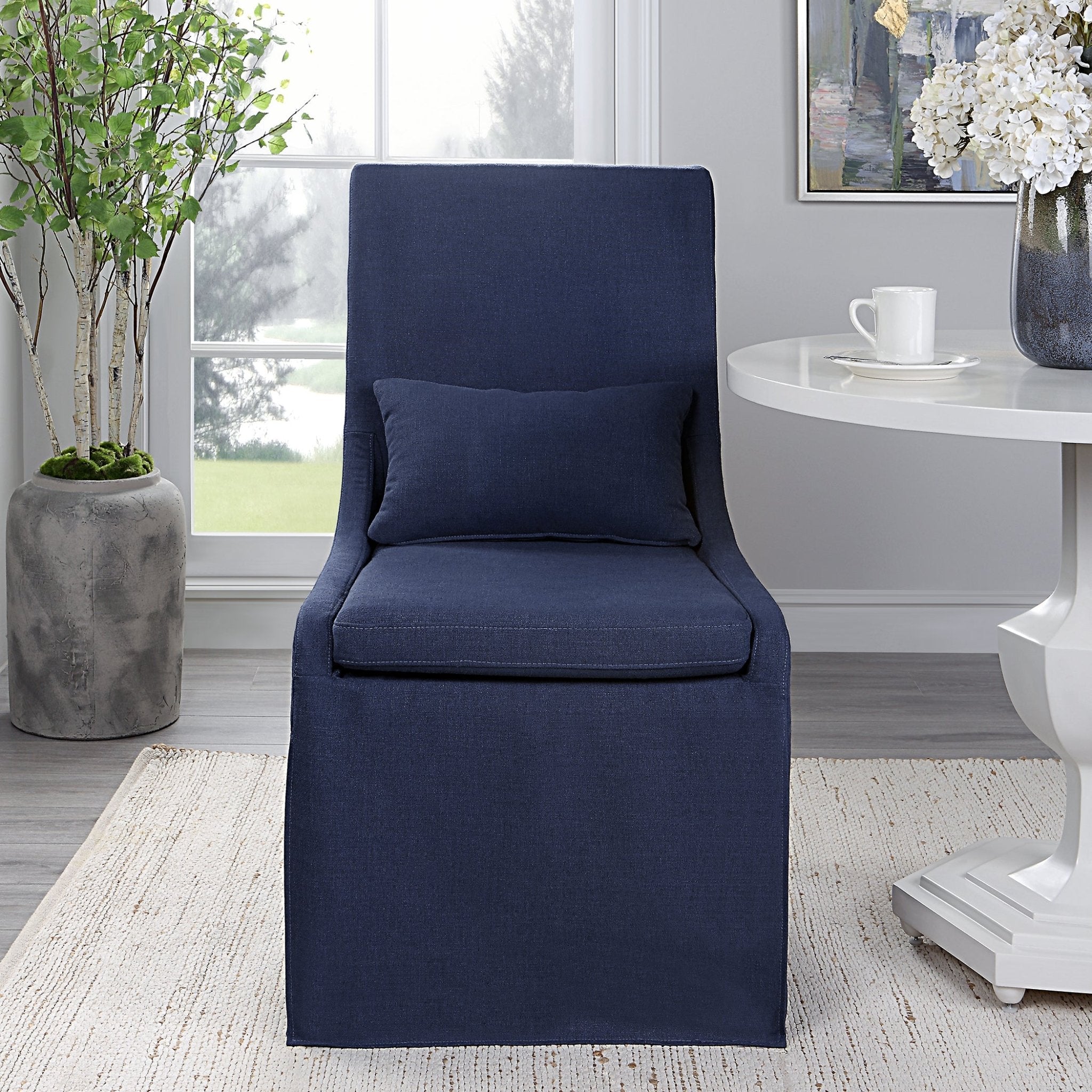 Coley Armless Chair, Denim Chairs| Uttermost