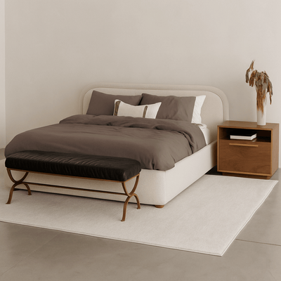 Colin King Bed Oatmeal - Al Rugaib Furniture