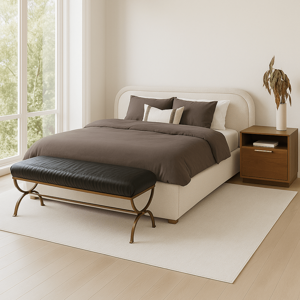 Colin Queen Bed Oatmeal Beds| Moe's Home