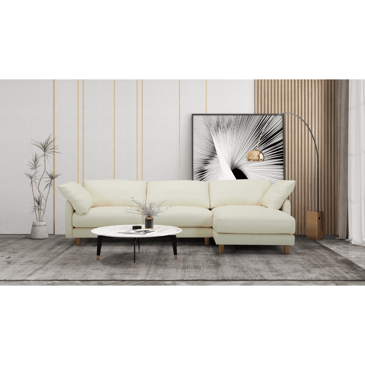Cologne Beige Sectional Sectionals| Roots Furniture