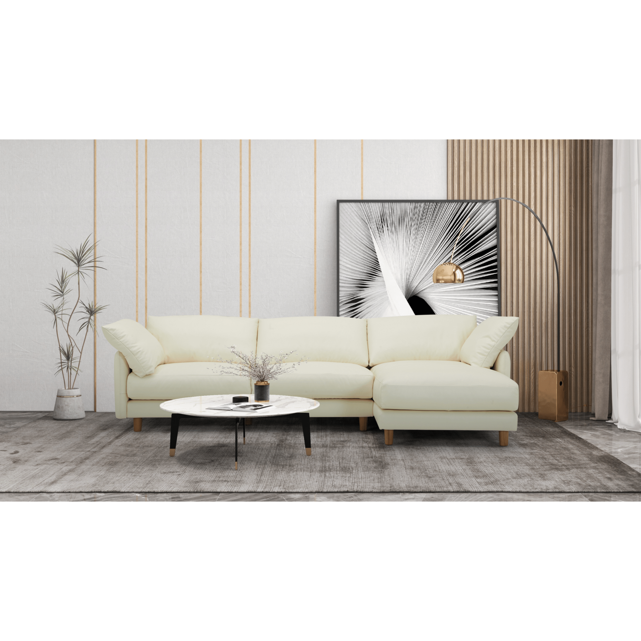 Cologne Beige Sectional Sectionals| Roots Furniture