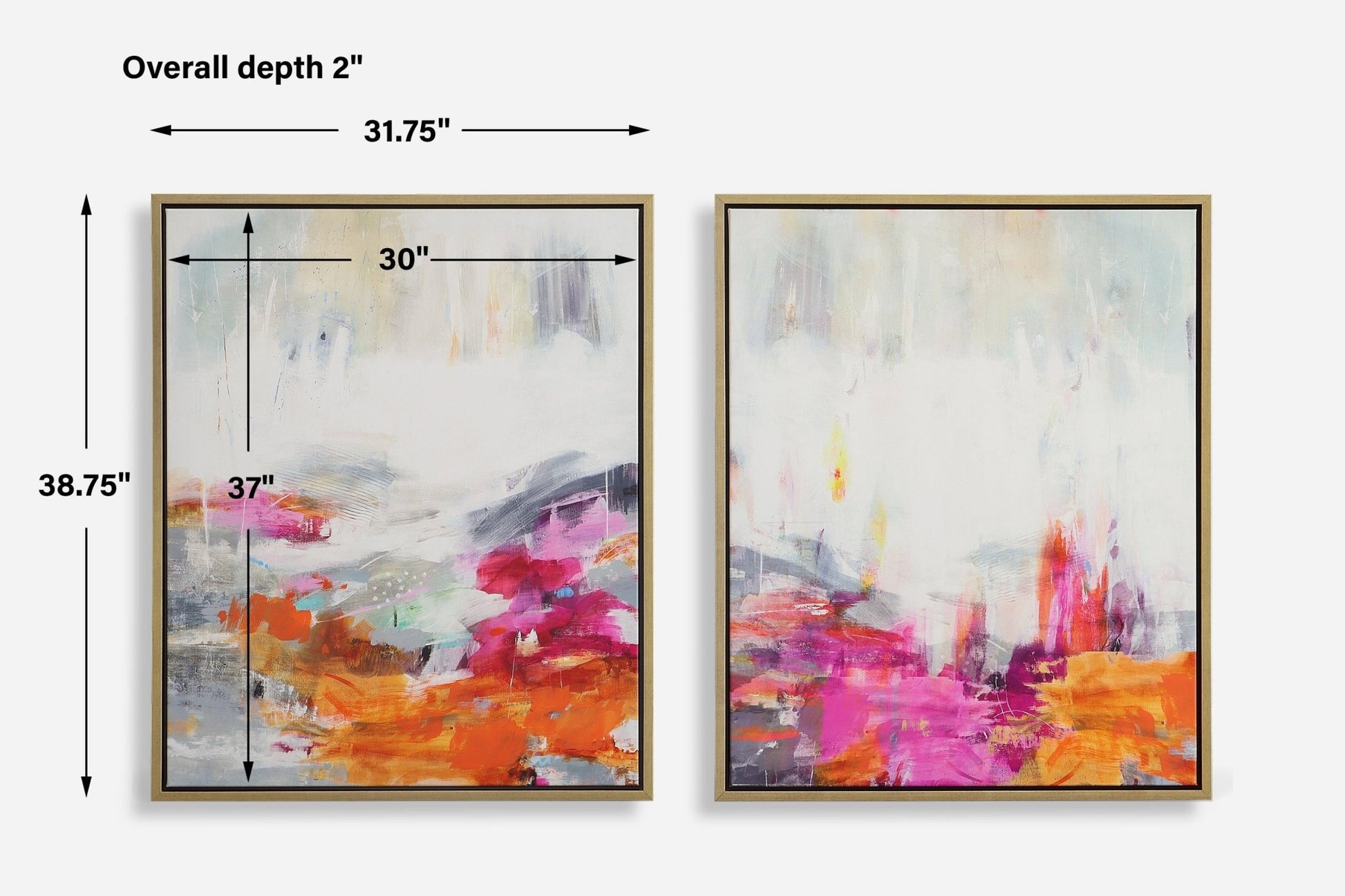 Color Theory Framed Canvases, S/2 Paintings & Pictures| Uttermost