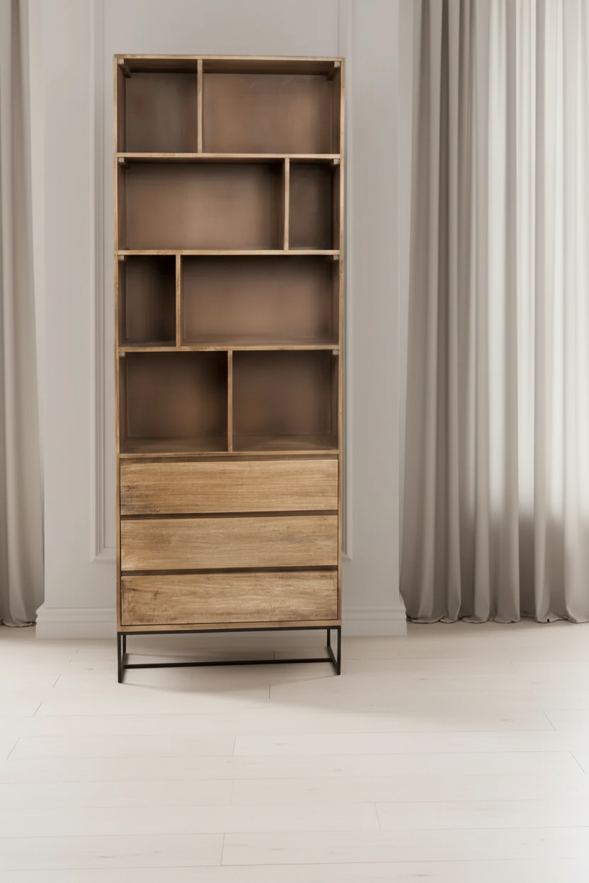 Colvin Shelf W/Drawers Cabinets & Chests| Moe's Home
